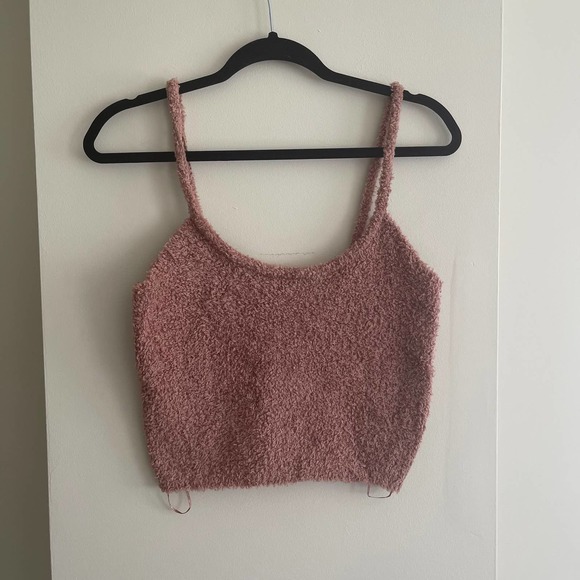 Shantex Clothing Group Coco Brown Cozy Knit Cropped Tank Top - Picture 3 of 6